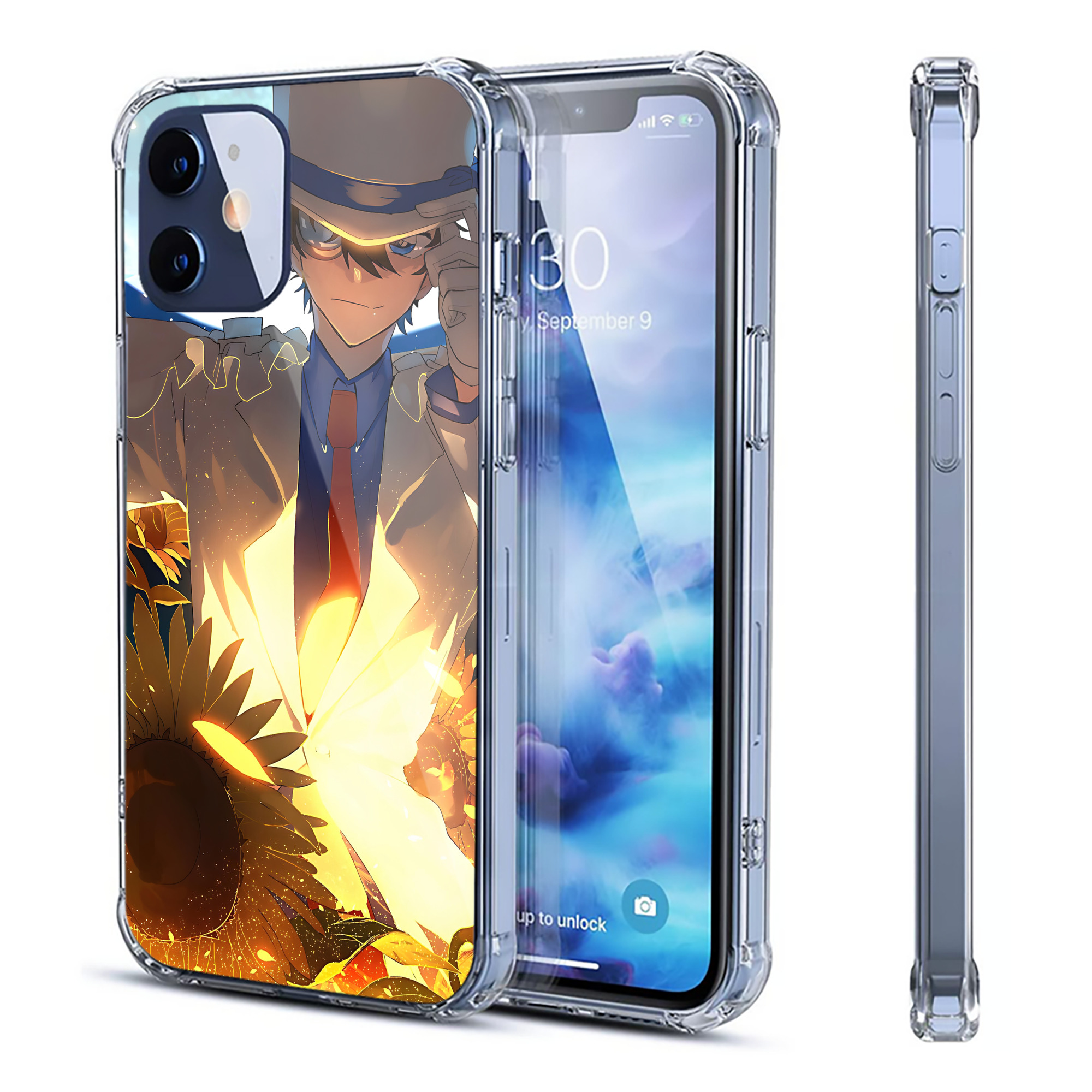 （画像用） 名探偵コナン Detective Conan 【iPhone 12シリーズ対応】透明スマホケース（クリアソフトケース）
